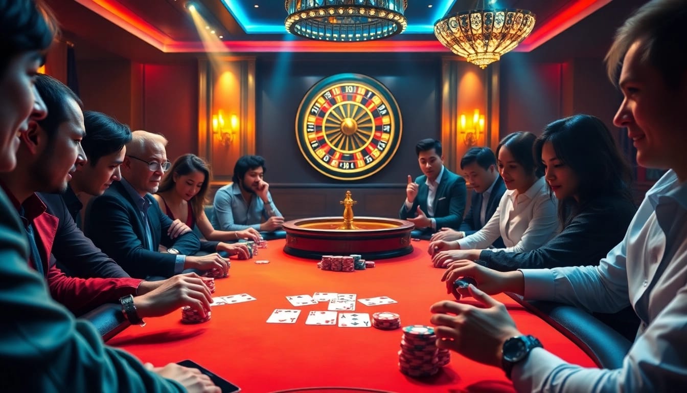 Experience thrilling poker action at MM88 with high-stakes games and vibrant casino atmosphere.