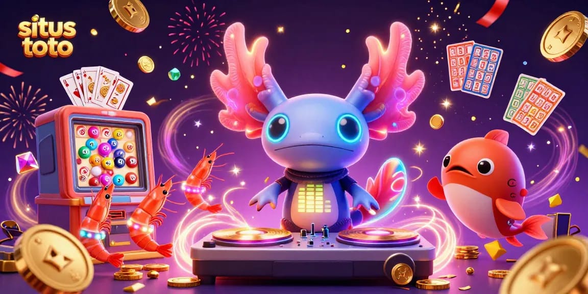 Experience exciting moments with situs toto lottery elements featuring vibrant characters and gold coins!