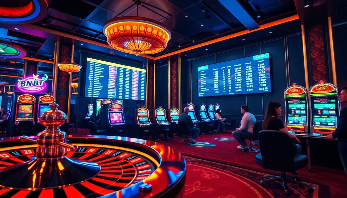 Experience thrilling gameplay at 8kbet with vibrant casino tables, high-stakes poker, and engaging slot machines.