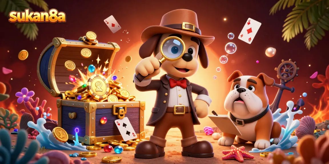 Experience thrilling action with sukan8a's exciting casino games amidst vibrant graphics and engaging characters.