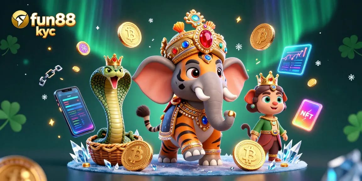 Trải nghiệm cá cược hấp dẫn tại fun88 kyc với hình ảnh chú hổ 3D ngồi trên voi quý giá.