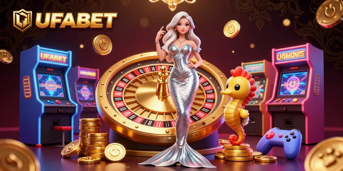 Experience thrilling gaming at UFABET with vibrant casino elements and stunning characters.