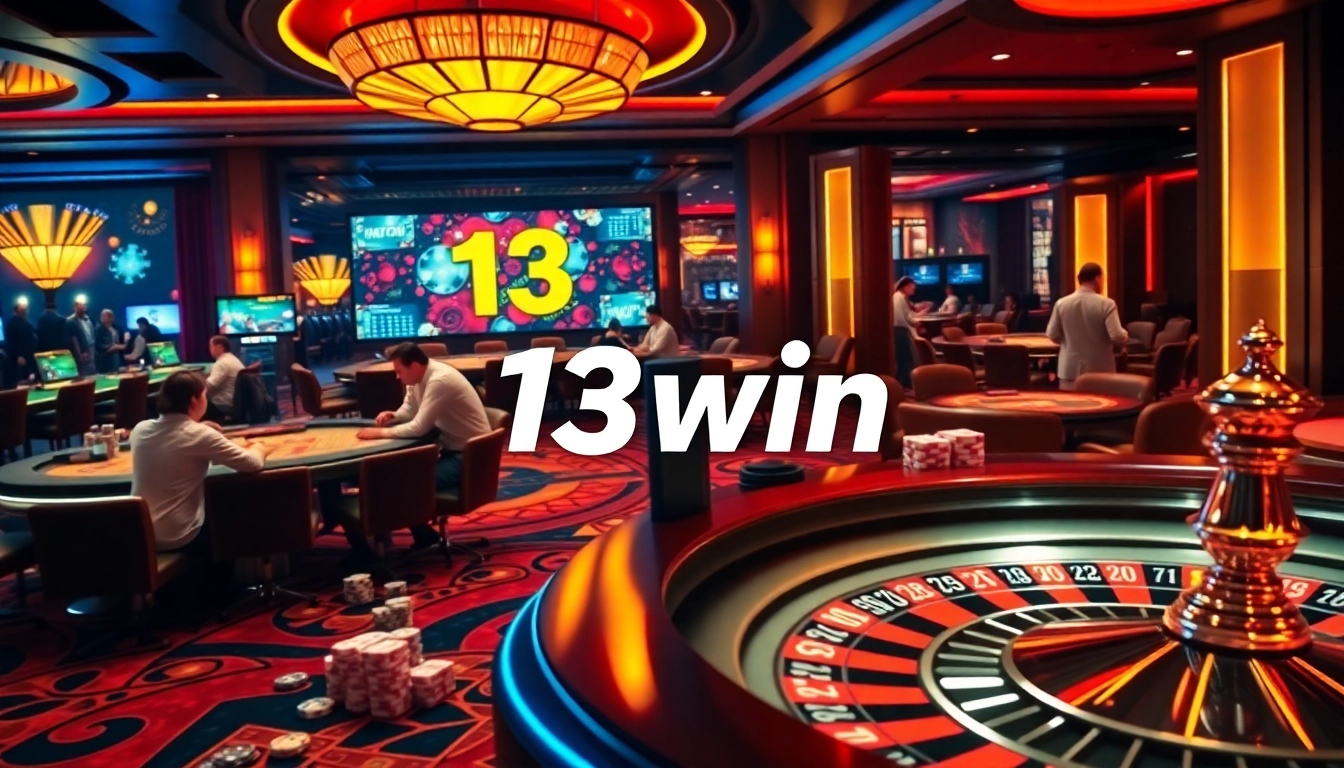 Players experiencing the thrill of 13win casino with vibrant table games and dynamic atmosphere.