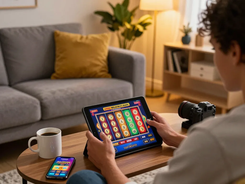 Experience the excitement of online gaming with 888newcasino on a cozy tablet setup.