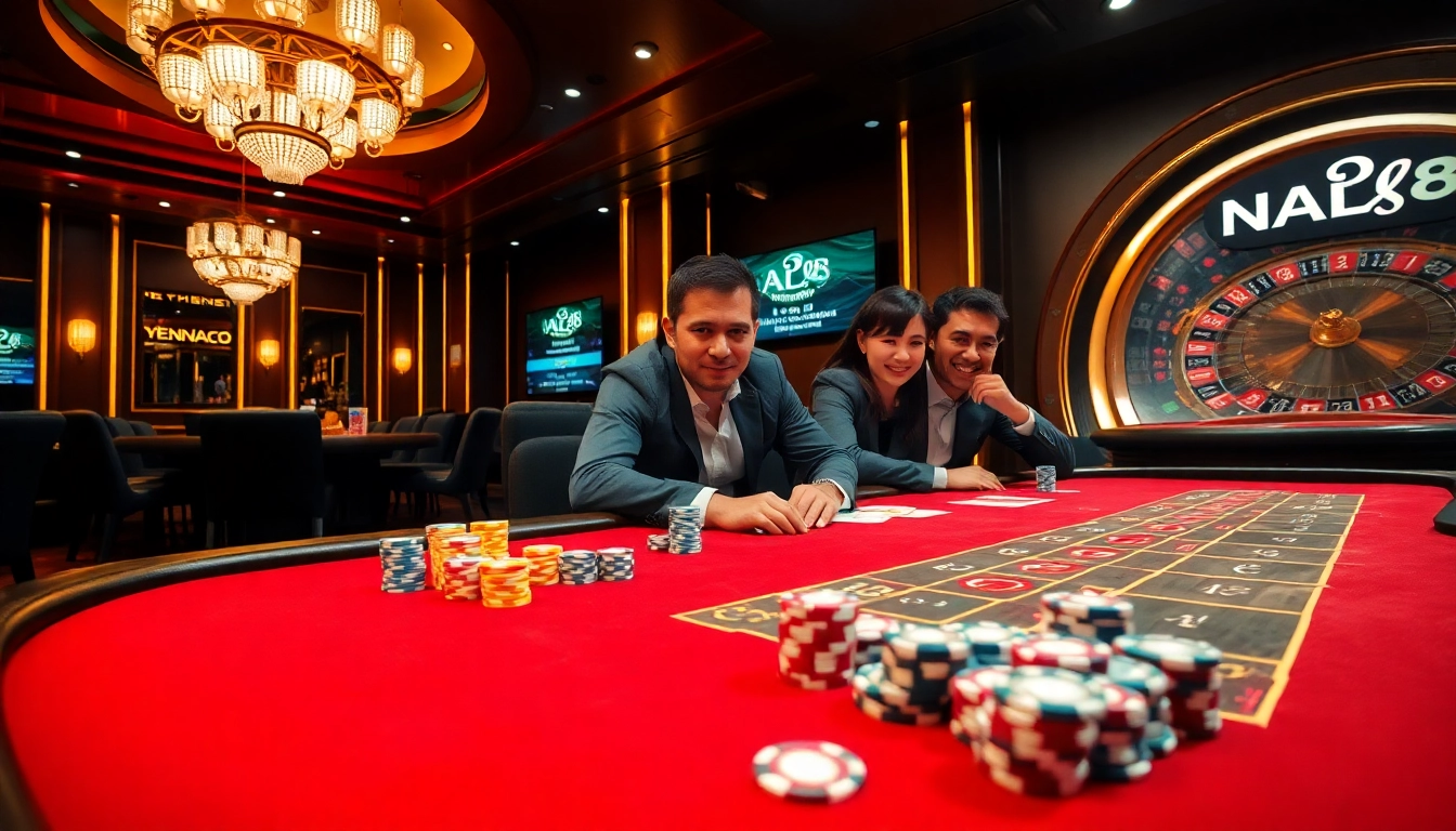 Experience top-tier gameplay at Nhà cái ABC8's vibrant casino tables with poker and roulette.