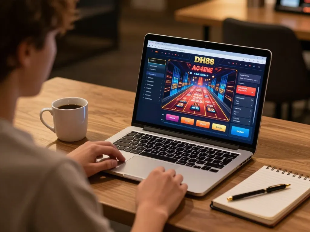 Engaging in responsible online gambling at DH88 while analyzing game strategies.