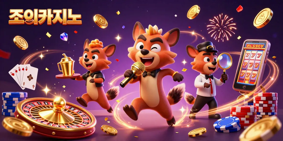 Experience the thrill of 조이카지노 as cartoon hyenas bring a lively casino atmosphere to life with engaging games.
