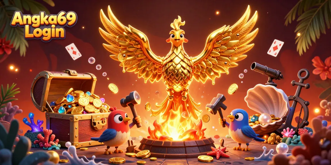 Win big with Angka69 Login in this vibrant, captivating casino adventure illustration.