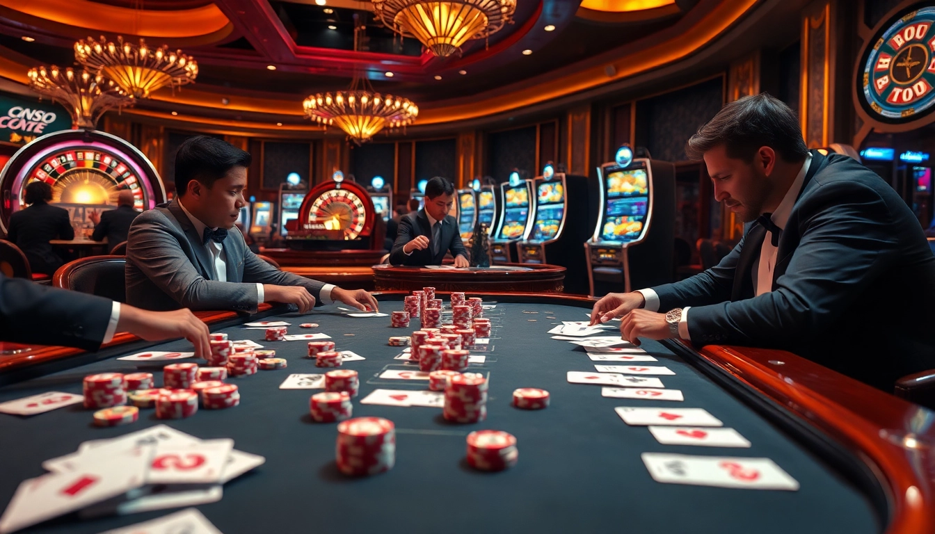Experience thrilling gameplay at Thabet casino with vibrant poker chips and dazzling roulette wheels.