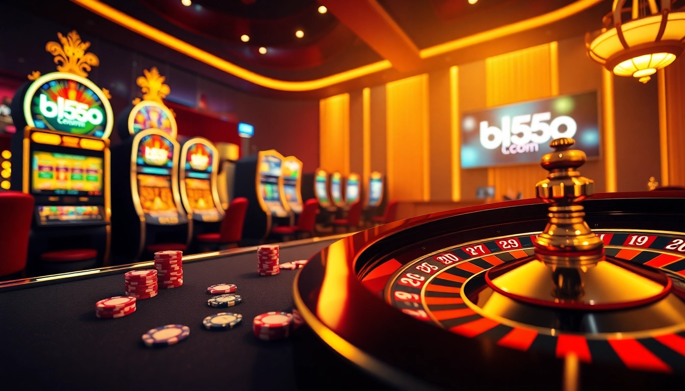 Experience thrilling online gambling at bl555.com with vibrant casino tables and exciting gameplay.