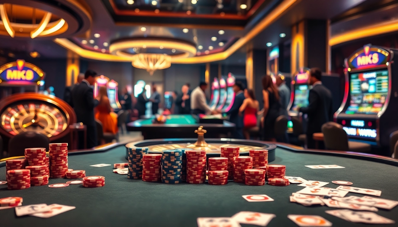 Experience thrilling gameplay at MK8 with vibrant casino tables and exciting betting action.