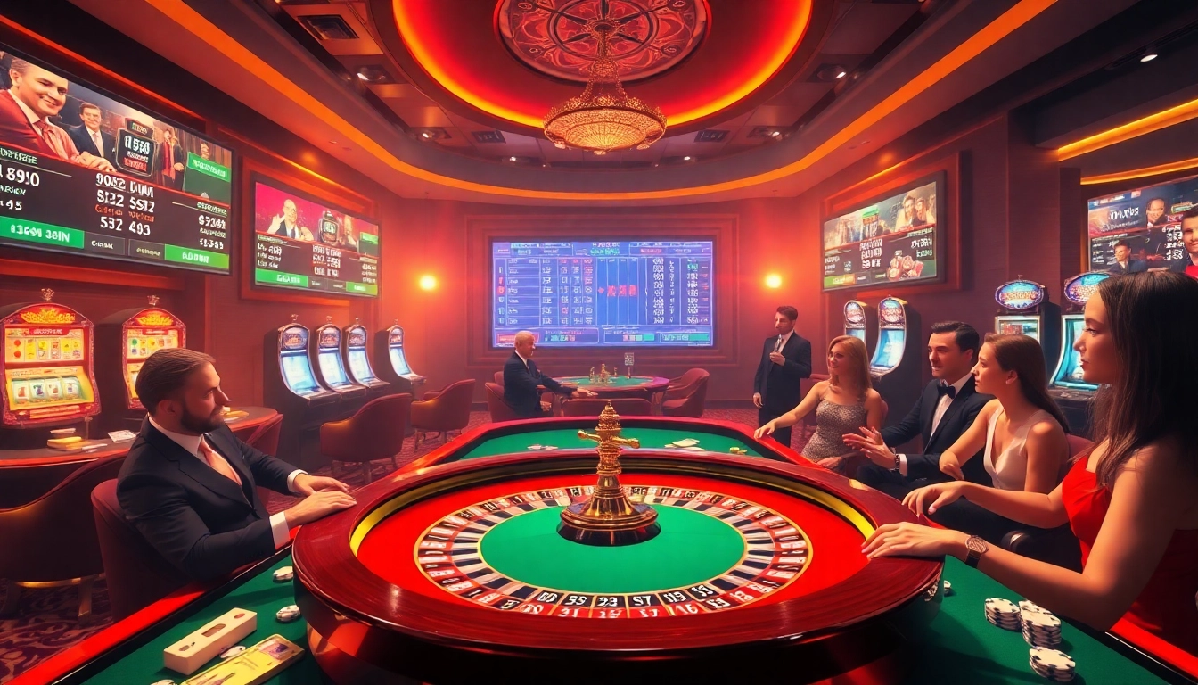 Experience the excitement of J8, with players engaged in betting at a luxurious online casino.