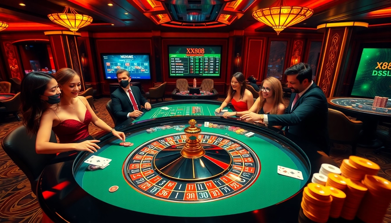 Exciting casino action featuring a roulette table scene with players engaging in xx88 betting strategies.