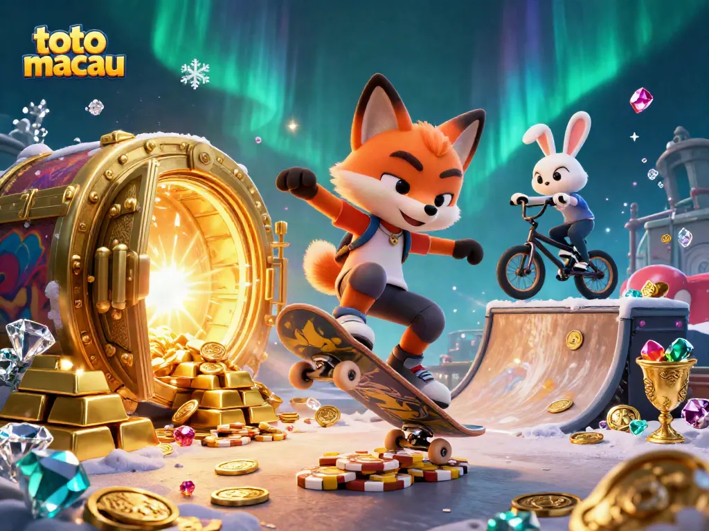 Menangkap momen menarik dengan toto macau dalam gambaran 3D kartun yang penuh warna dan detail.