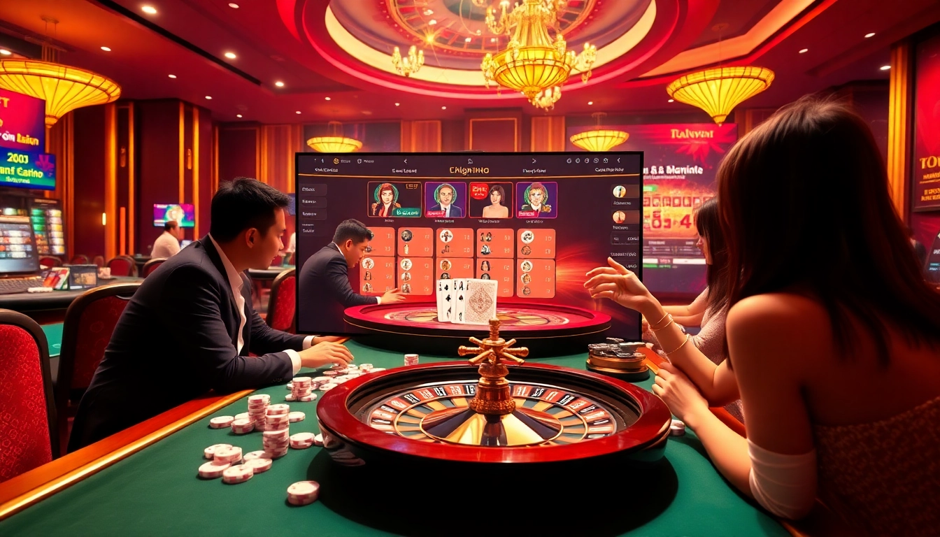 Experience Rút tiền kkwin at a luxurious casino with online gameplay elements.