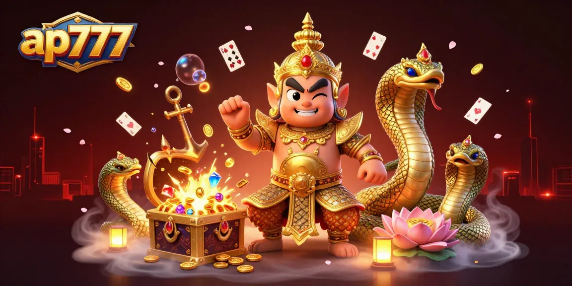 Experience thrilling gaming action with ap777 illustrated in vibrant 3D featuring unique characters and elements.