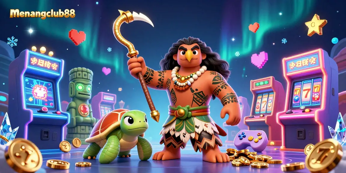 Experience the thrill of gaming adventure with menangclub88's colorful 3D illustration that captivates and engages.