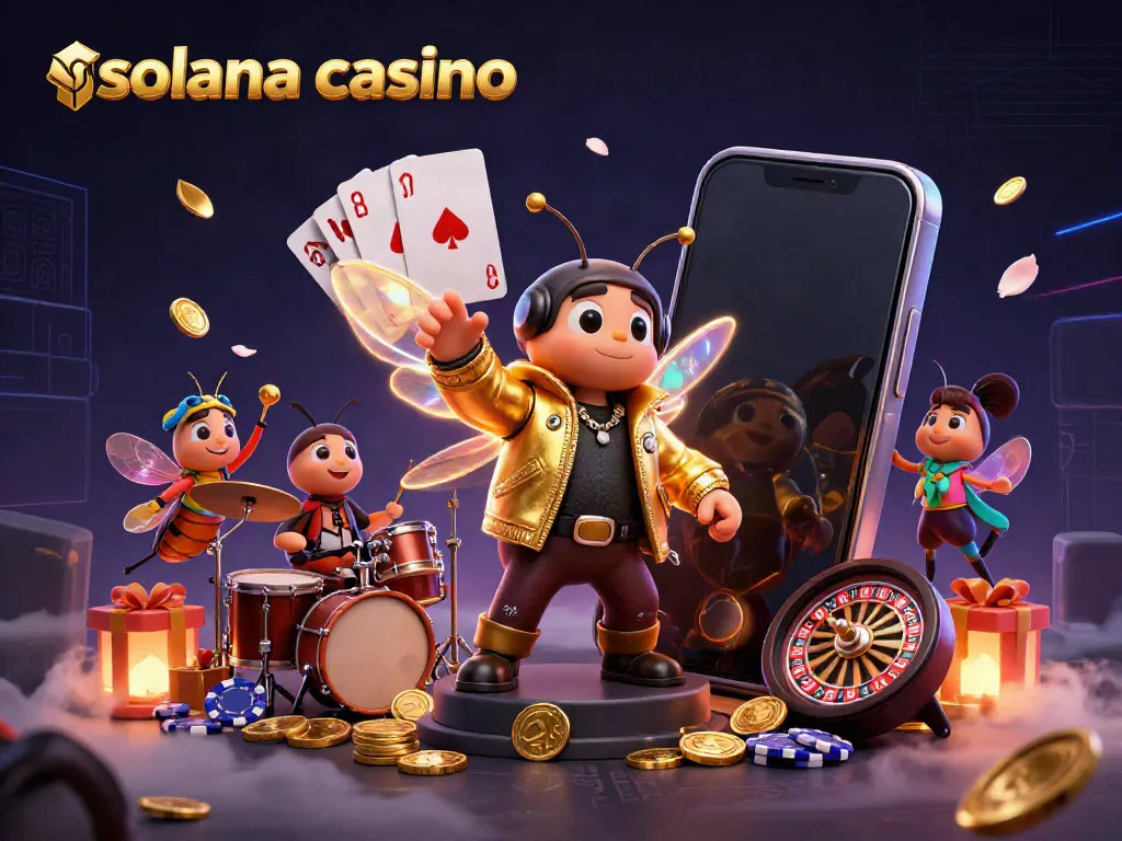 Engage in the vibrant world of solana casino with thrilling 3D gaming characters and dynamic elements.