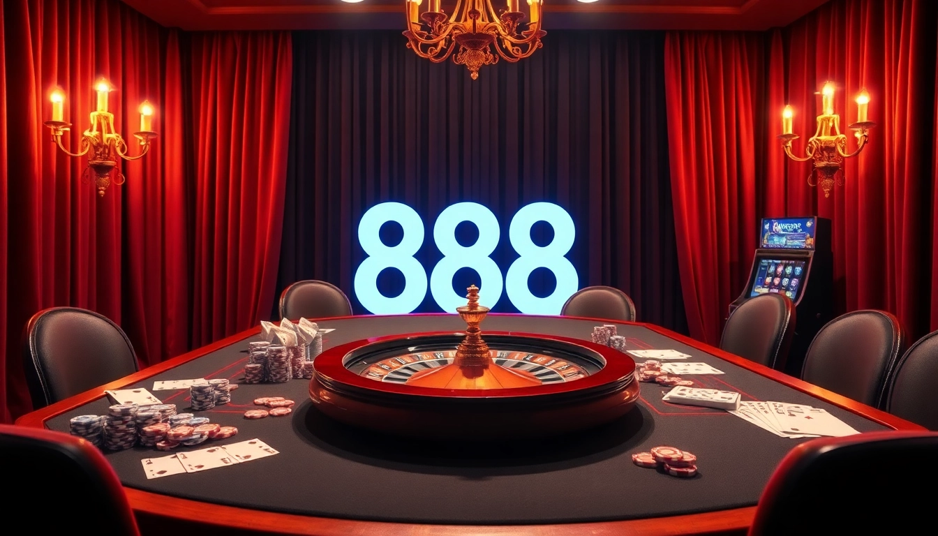 Experience the thrill of winning at 888 now, with vibrant casino tables and exciting games.