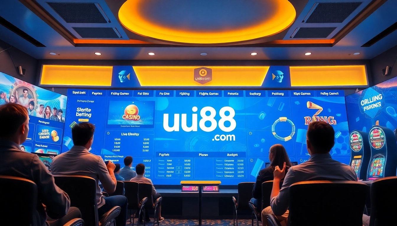 Engaging gaming scene showcasing the uu88 com interface with diverse online games.