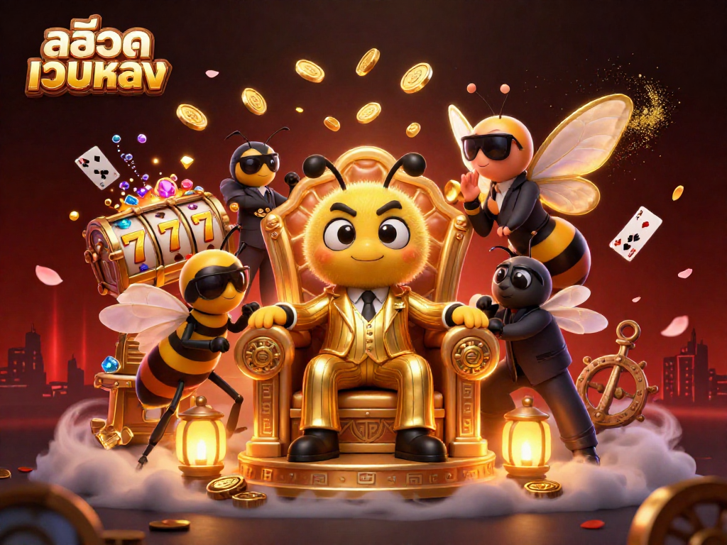 Engage with สล็อตเว็บตรง in this vibrant 3D scene showcasing thrilling slot action and rich character dynamics.