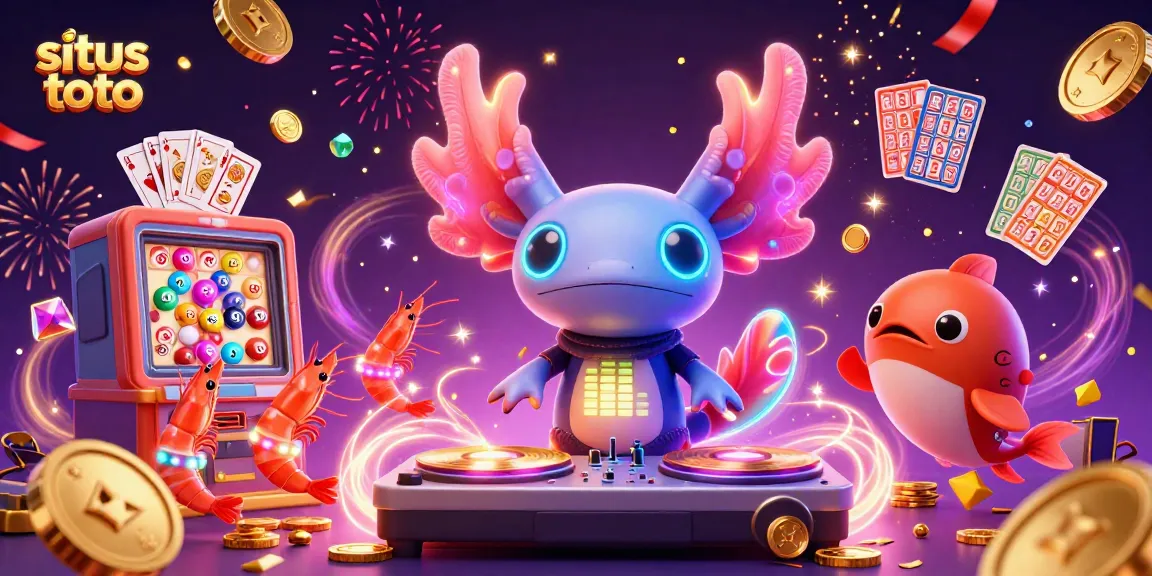 Experience exciting moments with situs toto lottery elements featuring vibrant characters and gold coins!