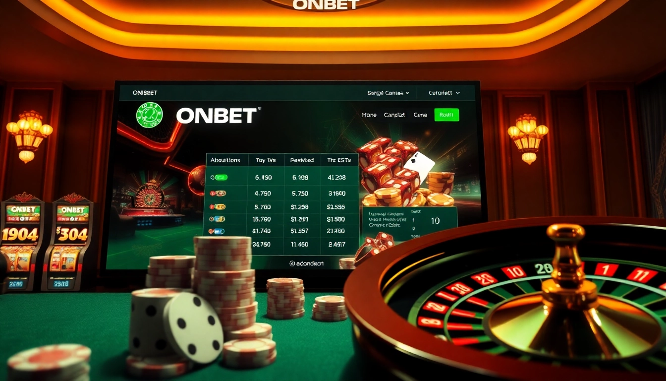 Experience thrilling moments at ONBET with exciting slot machines and casino games.