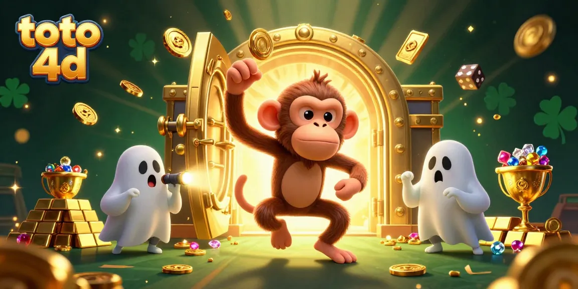 Engage with the thrilling world of toto 4d as a playful poltergeist monkey juggles treasures in a haunted casino.