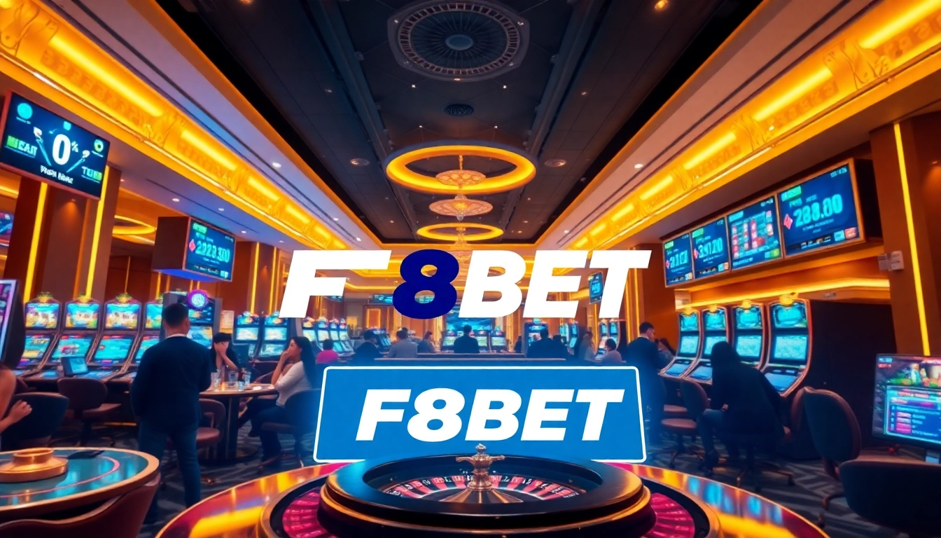 Exciting F8BET online gaming scene showcasing casino games and real-time betting.