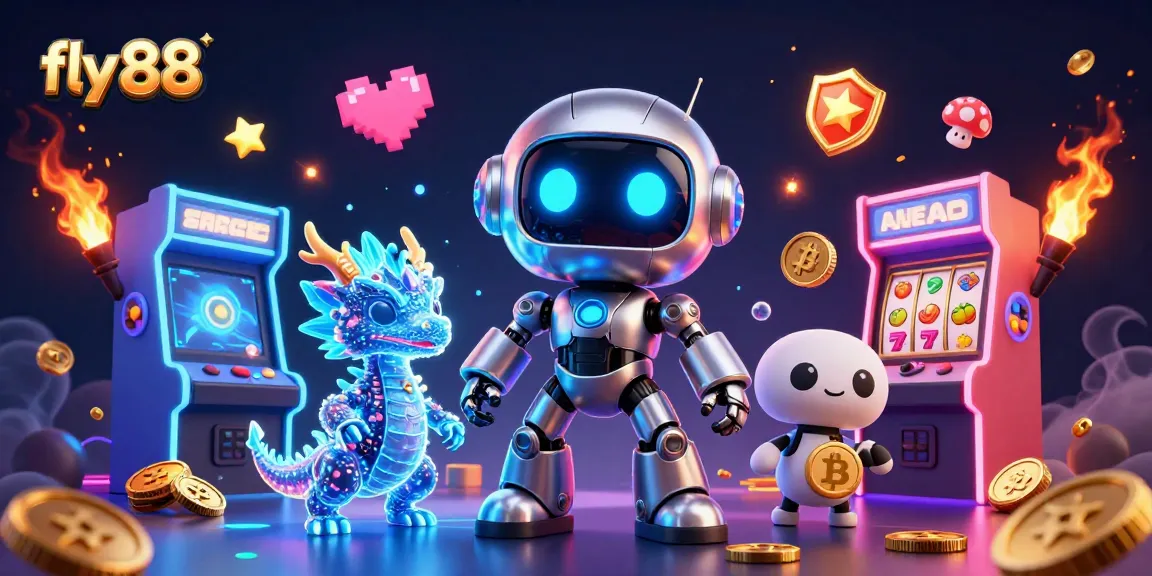 Engage in thrilling gameplay at fly 88 with vibrant slot reels and 3D characters.