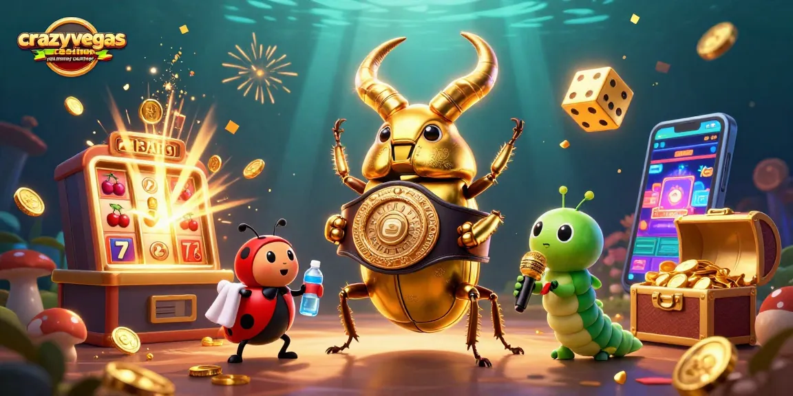 Engage with crazyvegas casino real money casinos as a golden stag beetle battles for a jackpot!