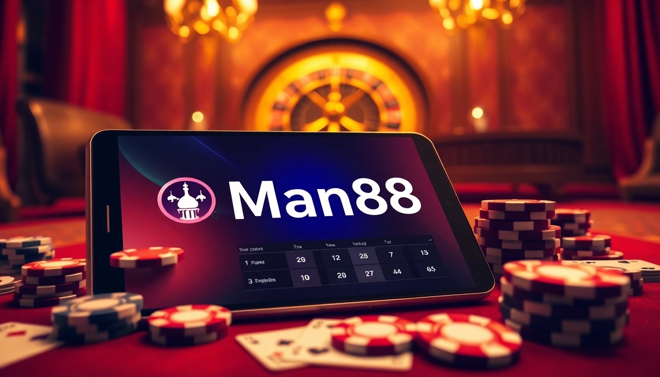 Experience the thrill of online gambling at Man88 with an exciting casino interface.