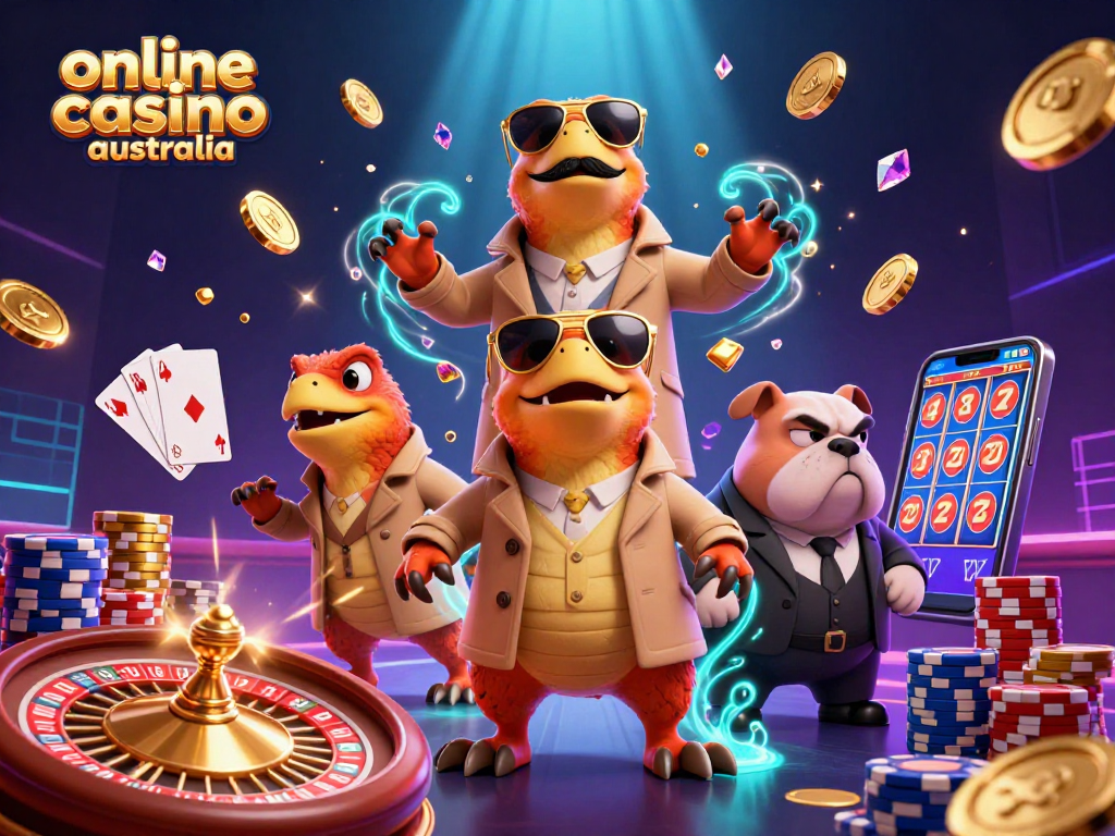 Experience the thrilling action of online casino Australia with raptors in disguise and vibrant casino elements.