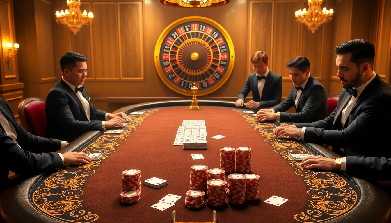 Experience high-stakes gaming at MM 88's luxurious poker table with vibrant chips and cards.