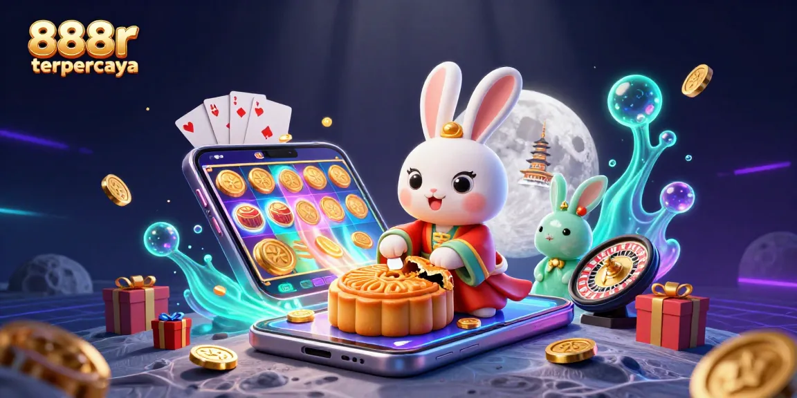 Experience the thrill of 888r terpercaya with a vibrant 3D casino-themed scene illustrating gaming joy.