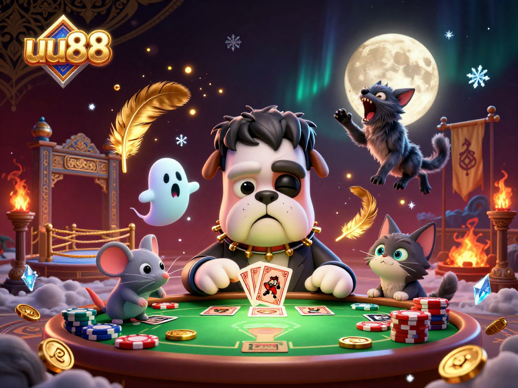 Experience the thrill of uu88 with dynamic gaming elements in a vibrant 3D cartoon scene.