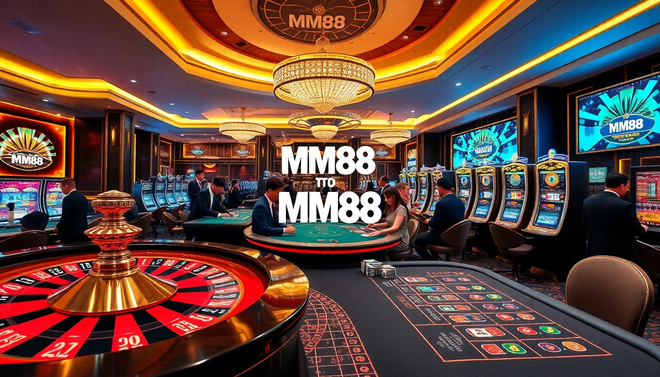 Experience the thrill of MM88 at an upscale casino with exciting gambling action.