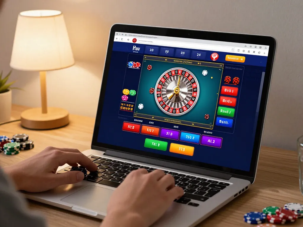 Engaging gameplay at okwin online casino platform with roulette interface, player preparing to bet