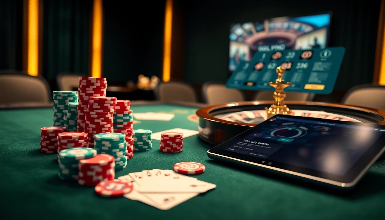 Experience excitement and luxury at https://166bett.com.br with vibrant poker chips and casino tables.