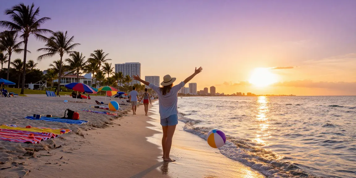 Pengunjung di pantai Miami merayakan kebahagiaan dengan pemandangan indah di https://miami4d.com/.