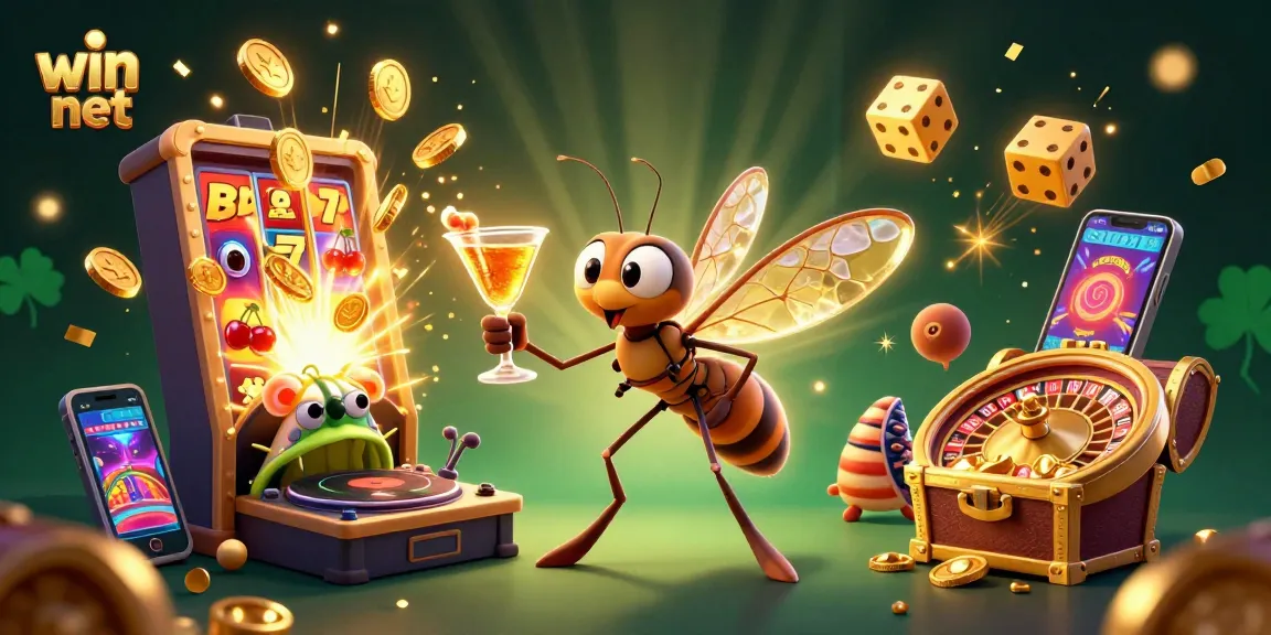Engage with win net's vibrant online casino featuring lively characters and exciting game elements.