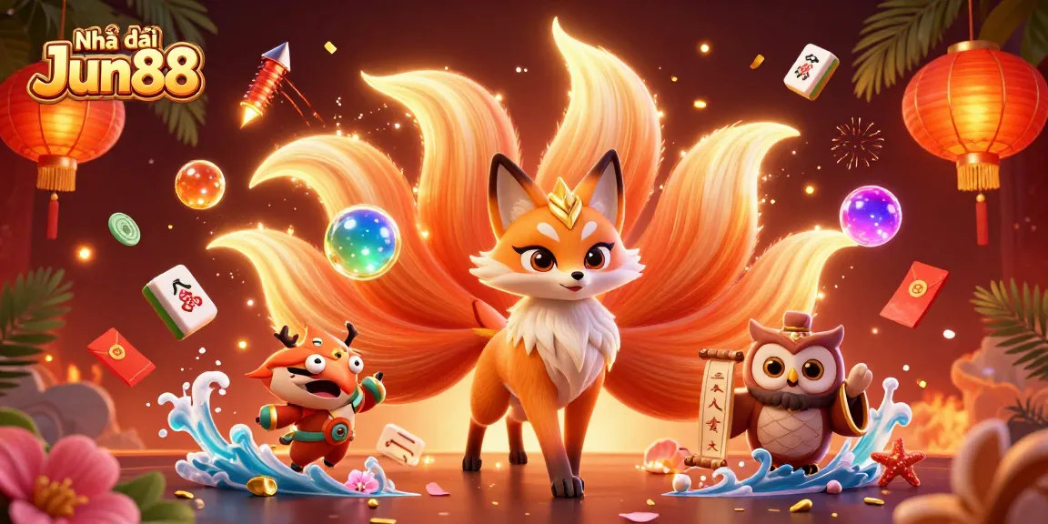 Engage in thrilling experiences with Nhà cái Jun88, featuring diverse casino games and vibrant characters.