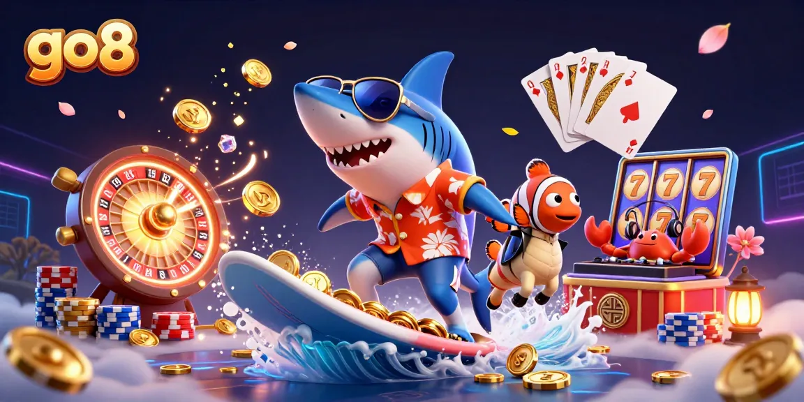 Experience the thrilling dynamics of go8 with engaging casino characters amid sparkling treasures.