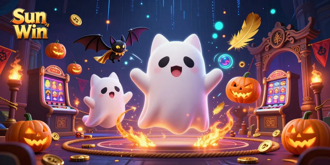 Experience the thrill of Sun Win in this captivating haunted casino scene.