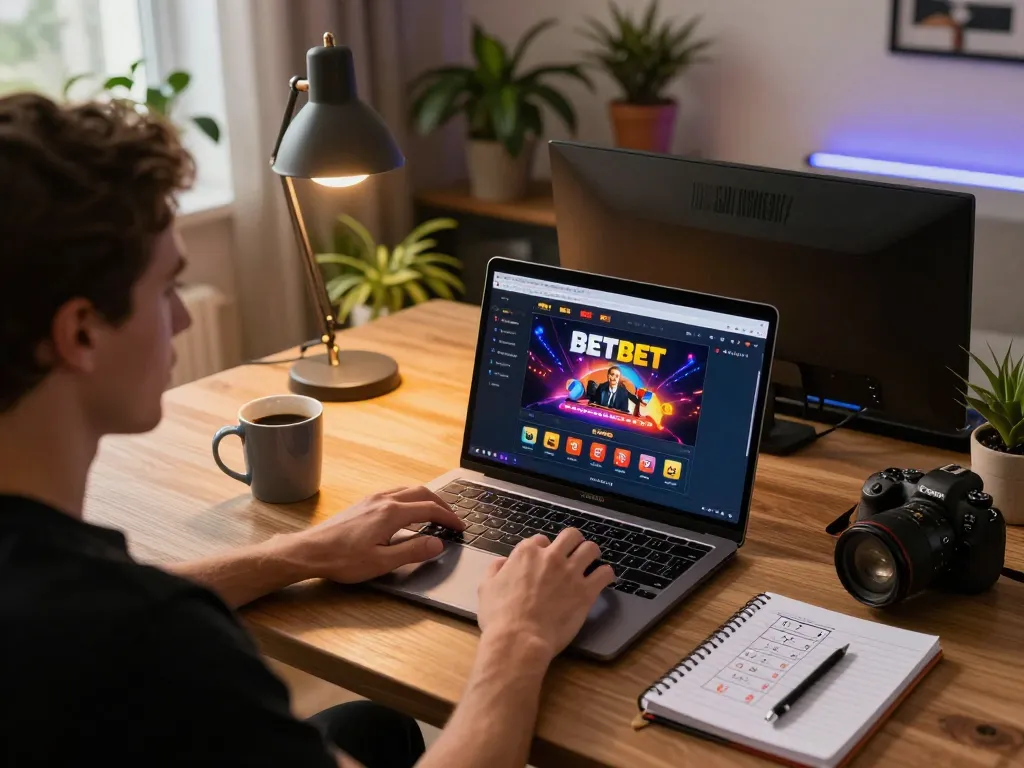 Experience thrilling gameplay with BETBET's online casino interface at home