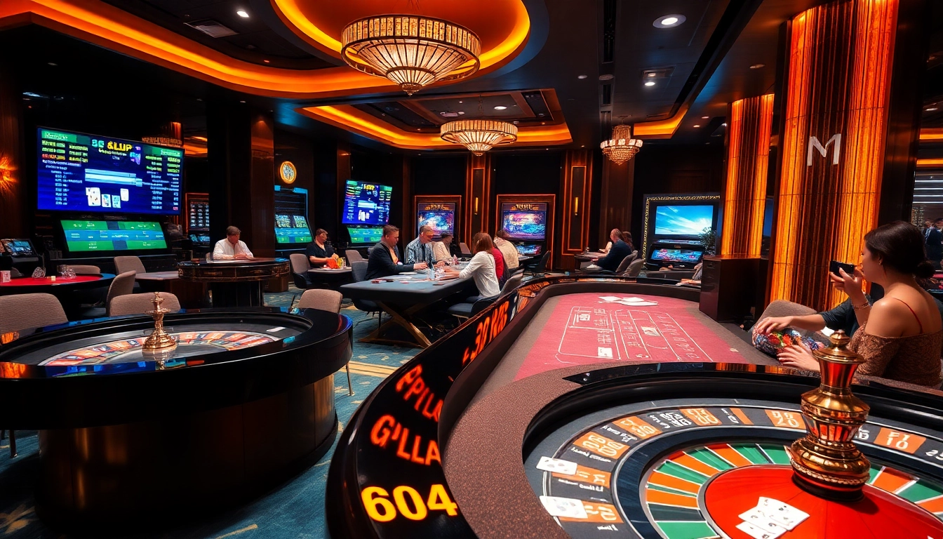 Players engaging in thrilling table games at 68VIP casino, showcasing chips and cards.