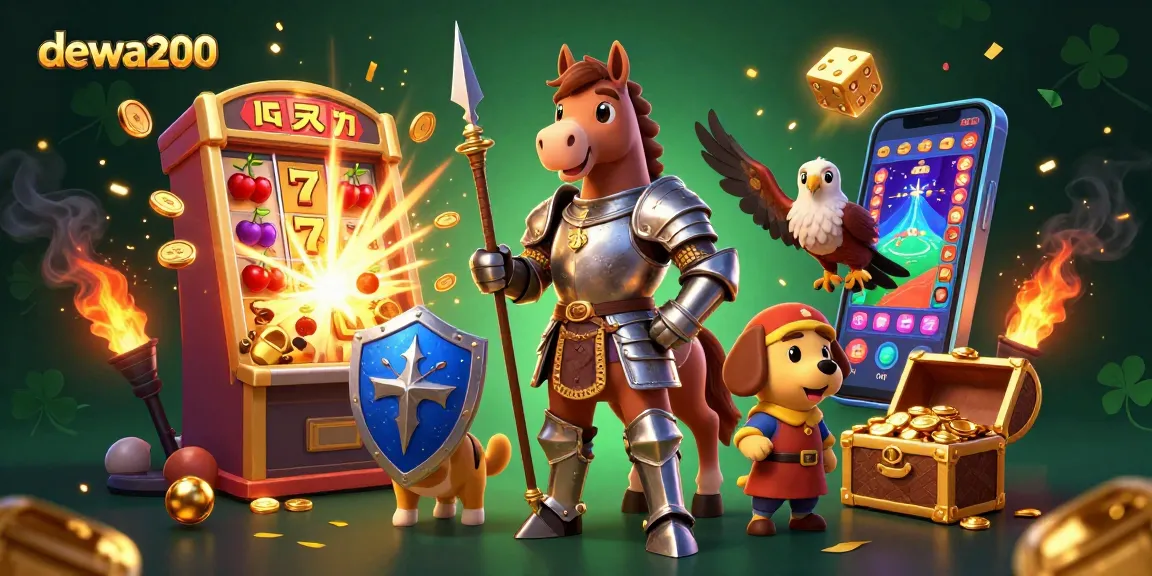Gambarkan aksi di dewa200 dengan slot machine dan pemenang jackpot yang mencolok.