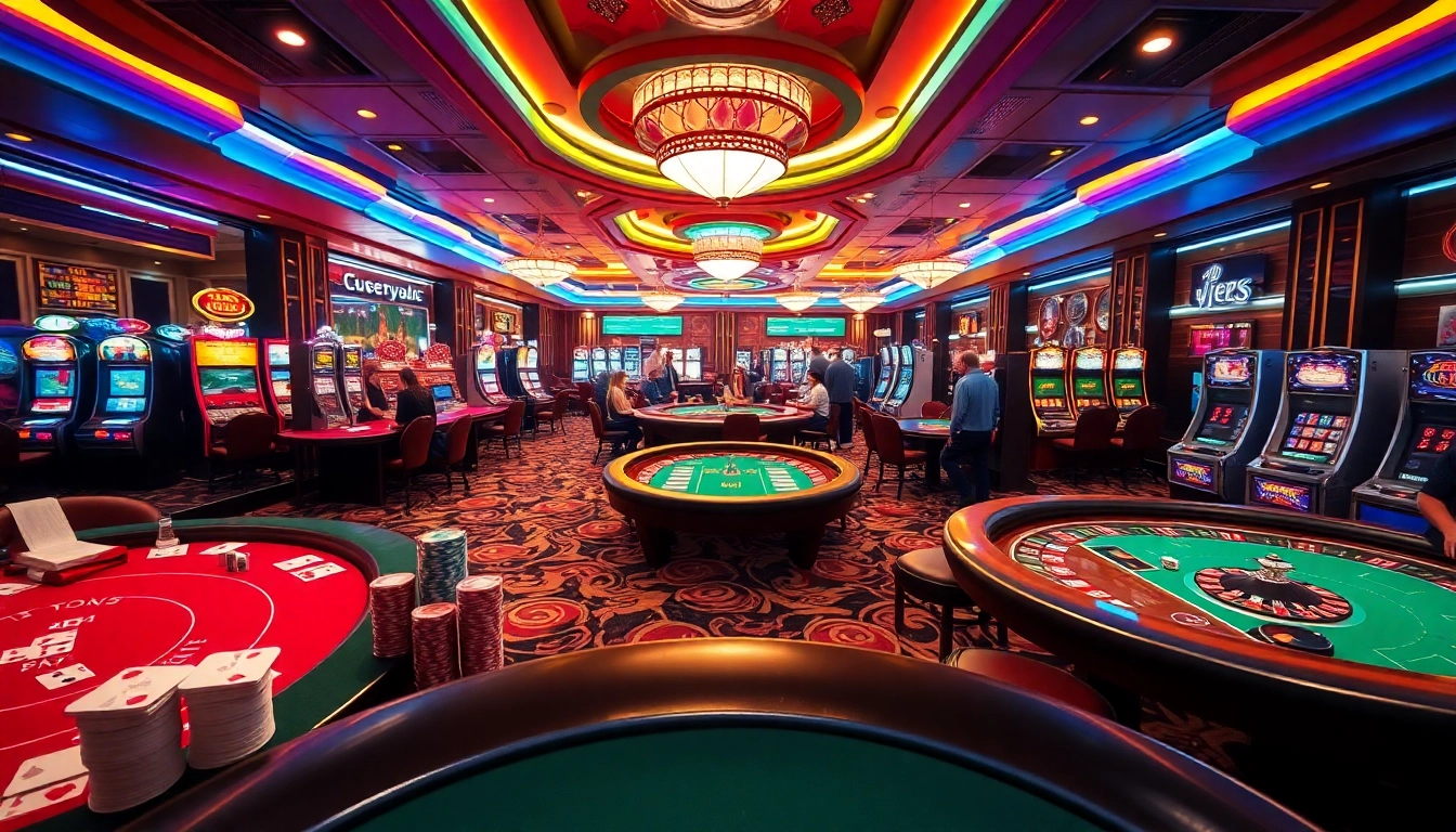 Experience the thrill of gambling at J88 with vibrant casino tables and eager players.