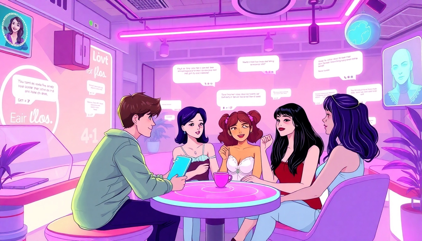 Engaging interaction in a cozy AI sexting environment, showcasing virtual characters and playful dialogues.