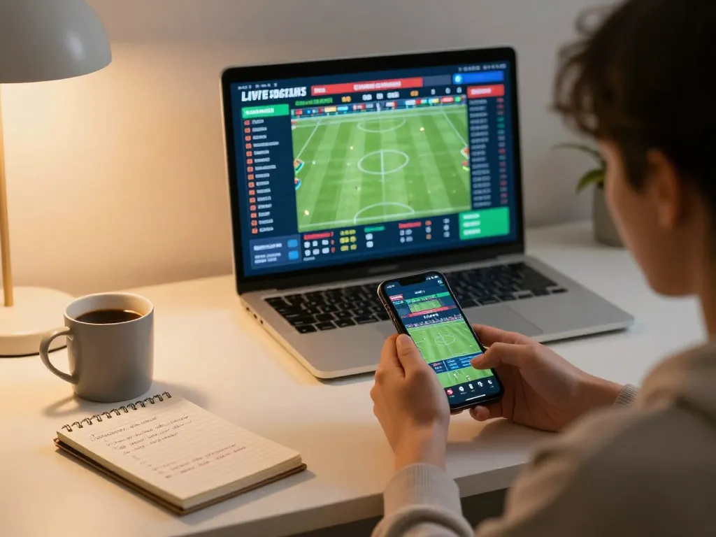 Engaging in sports betting on KUWIN app with strategic insights and modern lifestyle.